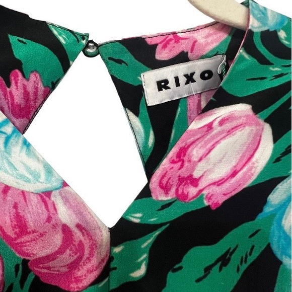 RIXO London Paloma Tulip Floral Silk Maxi Dress Size XS - Picture 12 of 14